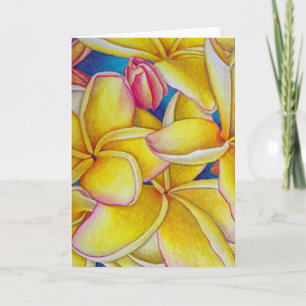 Yellow Plumeria Card