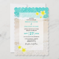 Yellow Plumeria Frangipani Tropical Beach Wedding
