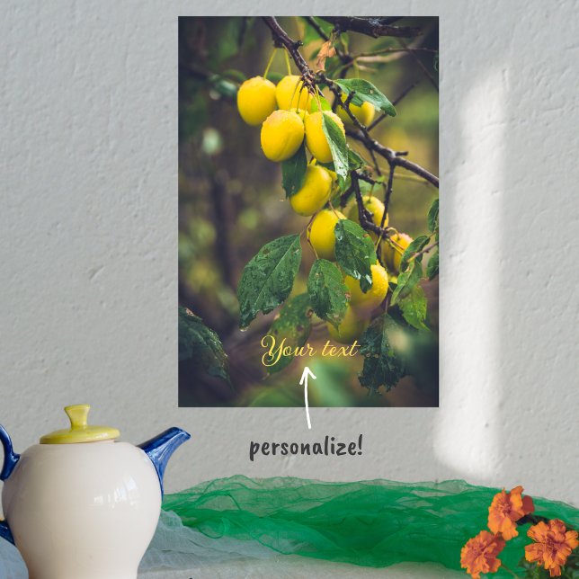 Yellow plums after rain poster (Creator Uploaded)