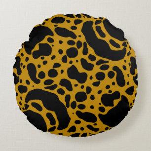 Yellow Poison Dart Frog Round Cushion