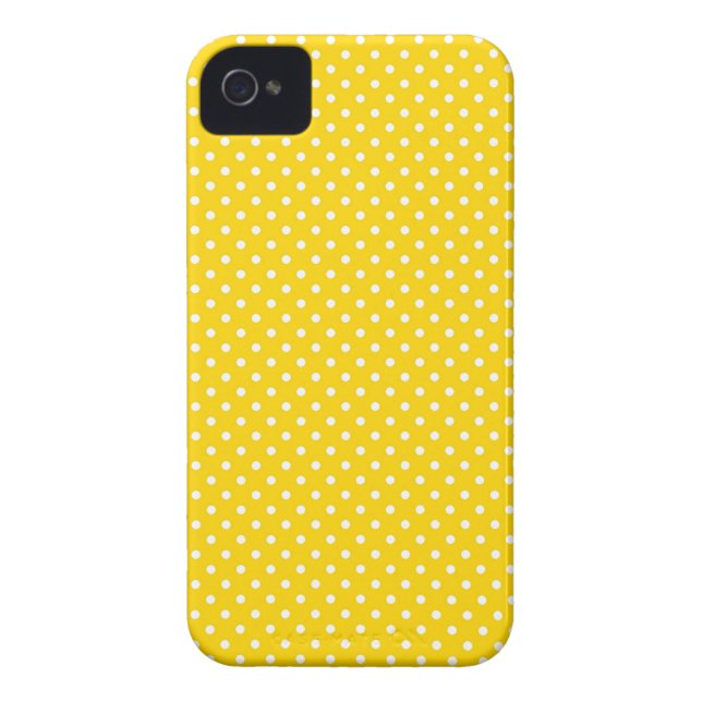 Yellow Polka Dot Case-Mate iPhone Case (Back)