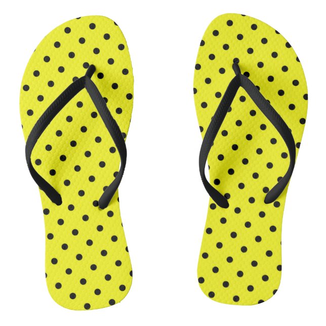 Yellow polka dot jandals (Footbed)