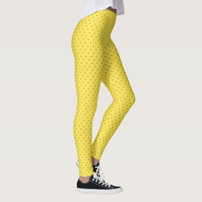 Yellow Polka Dot Leggings (Right)