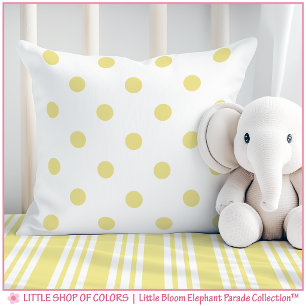 Yellow Polka Dot Nursery Cushion