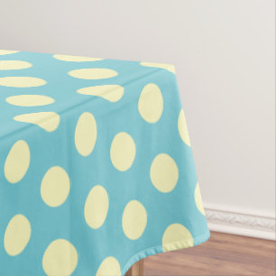 Yellow Polka Dot on Blue Changeable) Background Tablecloth