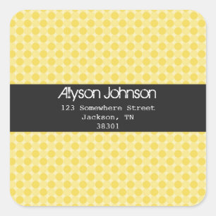 Yellow Polka Dots  Background Address Labels
