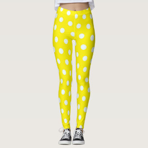 Yellow Polka Dots Leggings