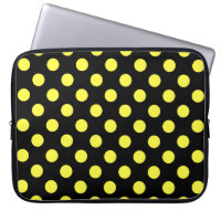 Yellow polka dots on black backgound