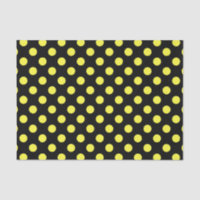 Yellow polka dots on black backgound