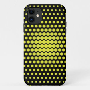 Yellow Polka Dots on Black Case-Mate iPhone Case