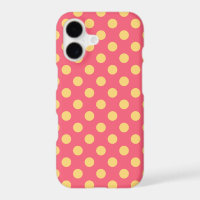 Yellow polka dots on coral