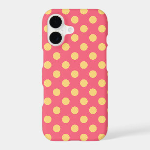 Yellow polka dots on coral