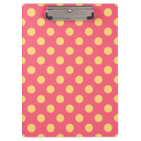 Yellow polka dots on coral