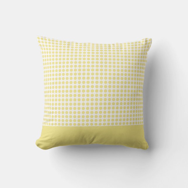 Yellow Polka Dots Pattern Cushion (Front)