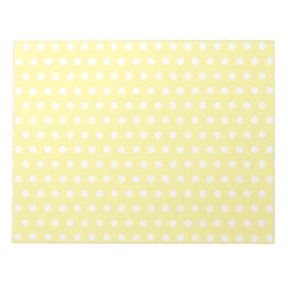 Yellow polka dots pattern. Spotty. Notepad