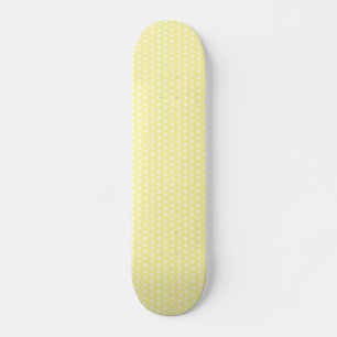 Yellow polka dots pattern. Spotty. Skateboard