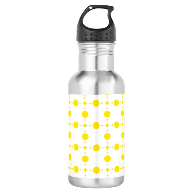 Yellow Polka Dots, Polka Dot Pattern, Dots, Dotted 532 Ml Water Bottle (Front)