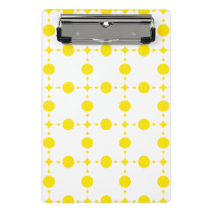 Yellow Polka Dots, Polka Dot Pattern, Dots, Dotted Mini Clipboard
