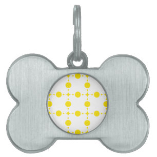 Yellow Polka Dots, Polka Dot Pattern, Dots, Dotted Pet ID Tag