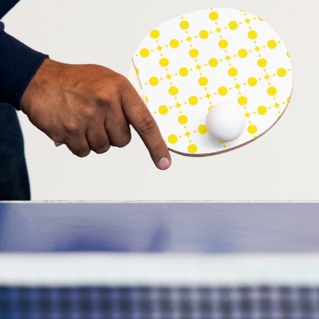 Yellow Polka Dots, Polka Dot Pattern, Dots, Dotted Ping Pong Paddle (Insitu)