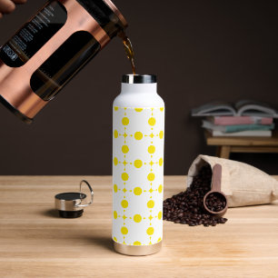 Yellow Polka Dots, Polka Dot Pattern, Dots, Dotted Water Bottle
