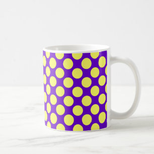 Yellow Polka Dots With Purple Background STaylor Coffee Mug