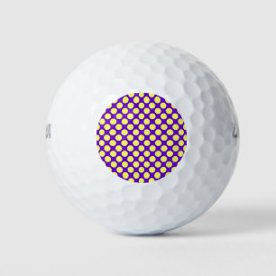 Yellow Polka Dots with Purple Background STaylor Golf Balls