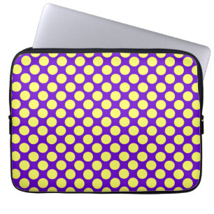 Yellow Polka Dots with Purple Background STaylor Laptop Sleeve