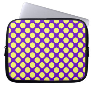 Yellow Polka Dots with Purple Background STaylor Laptop Sleeve
