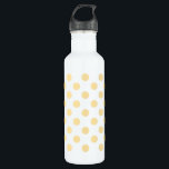 Yellow polkadots 710 ml water bottle<br><div class="desc">Yellow polkadots on white background</div>
