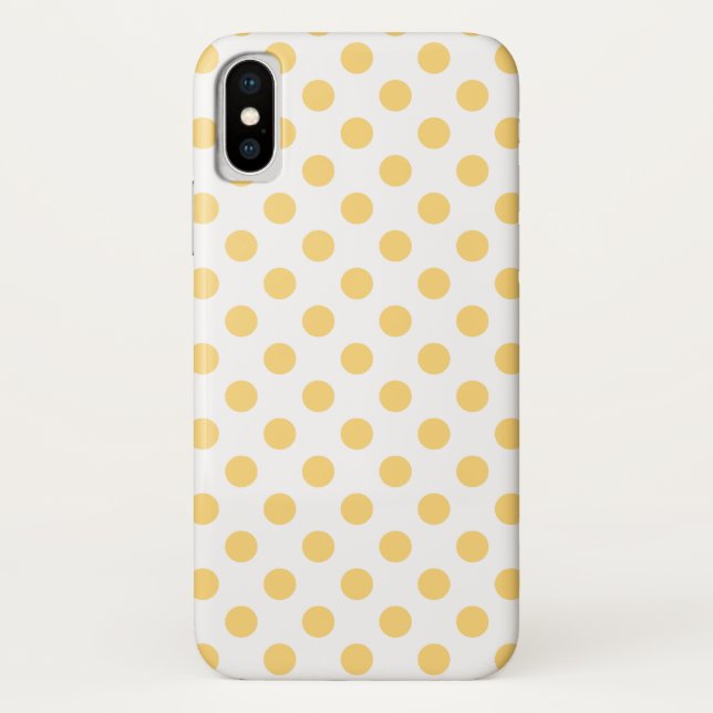 Yellow polkadots Case-Mate iPhone case (Back)
