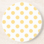 Yellow polkadots coaster<br><div class="desc">Yellow polkadots on white background</div>