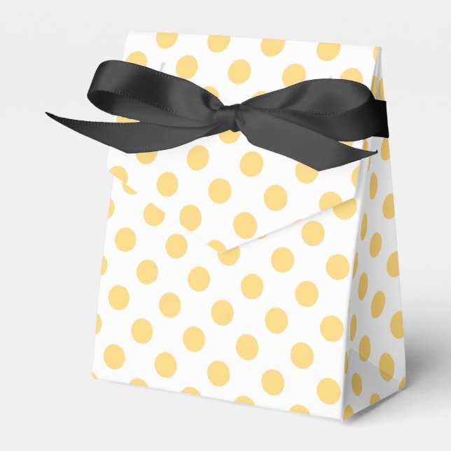 Yellow polkadots favour box (Front Side)