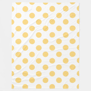 Yellow polkadots fleece blanket