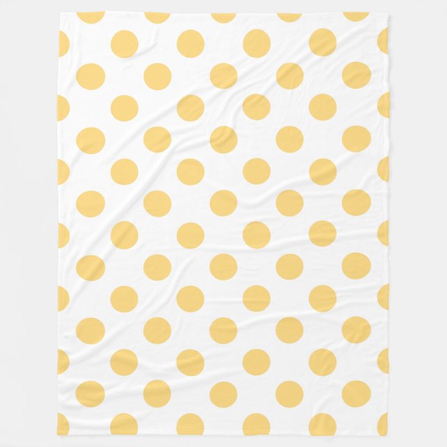 Yellow polkadots fleece blanket (Front)