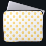 Yellow polkadots laptop sleeve<br><div class="desc">Yellow polkadots on white background</div>