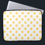 Yellow polkadots laptop sleeve<br><div class="desc">Yellow polkadots on white background</div>