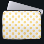 Yellow polkadots laptop sleeve<br><div class="desc">Yellow polkadots on white background</div>
