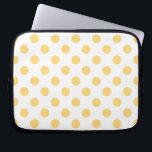 Yellow polkadots laptop sleeve<br><div class="desc">Yellow polkadots on white background</div>