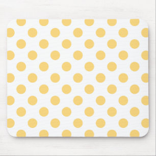 Yellow polkadots mouse pad