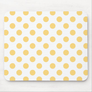 Yellow polkadots mouse pad