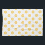 Yellow polkadots tea towel<br><div class="desc">Yellow polkadots on white background</div>