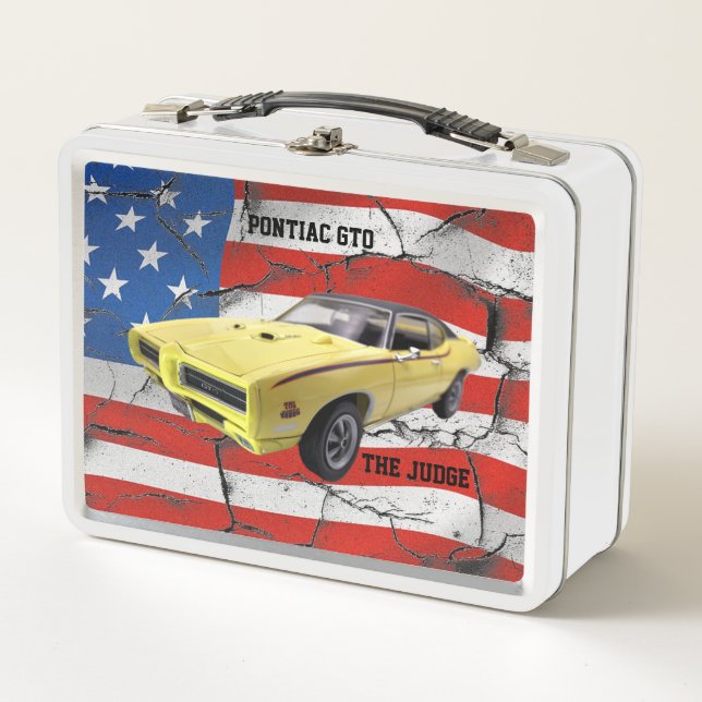 yellow Pontiac GTO - the Judge   Metal Lunch Box (Front)