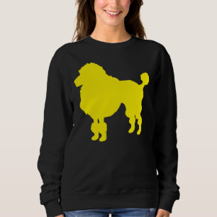 Yellow Poodle Dog Silhouette Sweatshirt
