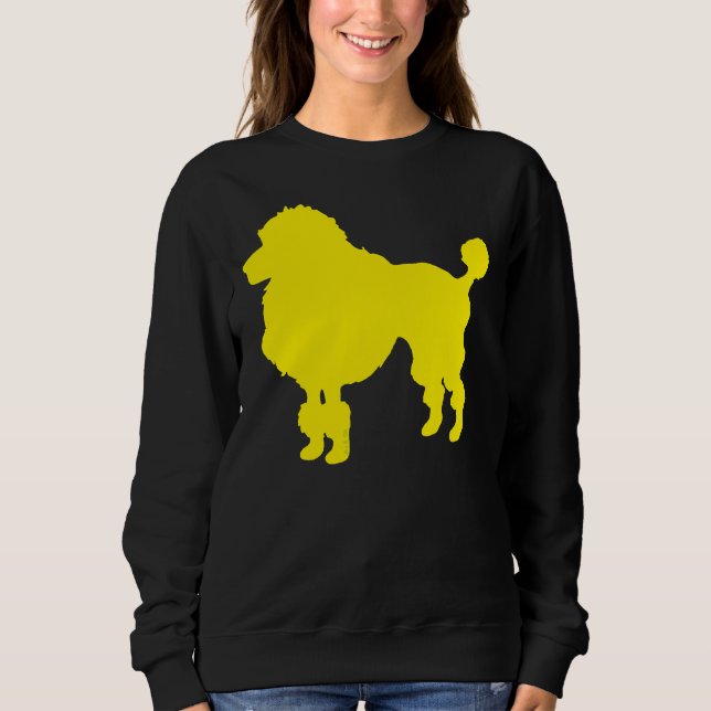 Yellow Poodle Dog Silhouette Sweatshirt (Front)