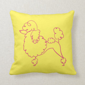 Yellow Poodle Doodle Cushion