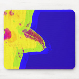 Yellow Pop Art Daffodil Mouse Pad
