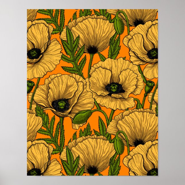 Yellow poppies poster (Front)