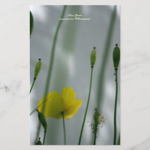 Yellow Poppies shade 3 Personalised Stationery