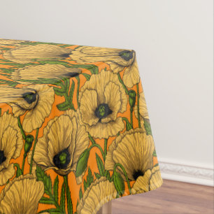 Yellow poppies tablecloth